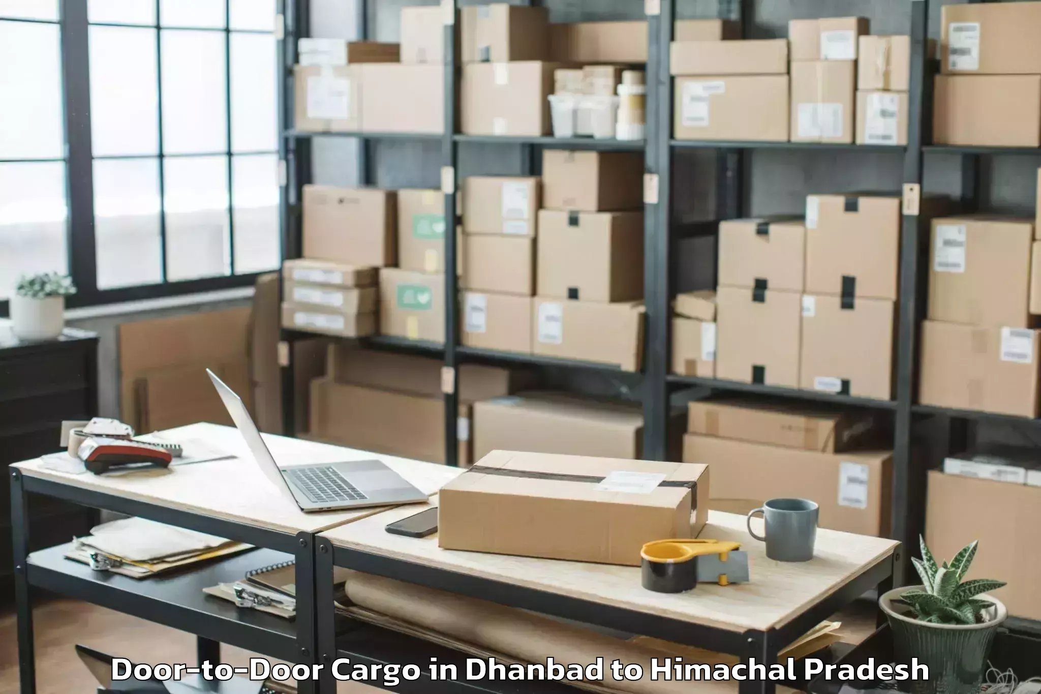 Easy Dhanbad to Chachyot Door To Door Cargo Booking